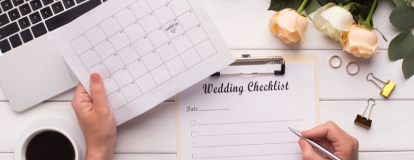 Wedding planning checklist and calendar for organizing events with Full Service Wedding DJs.