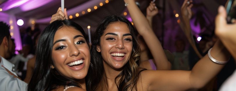 Professional Wedding DJ in West Michigan creating an unforgettable celebration as guests dance and smile